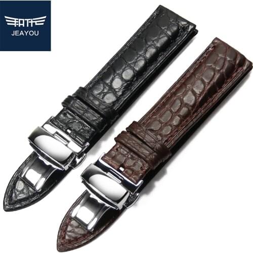 JEAYOU Real Alligator Hand Made Watchband For Piaget/Breguet/VC/PP Men 18/19/20/21/22mm