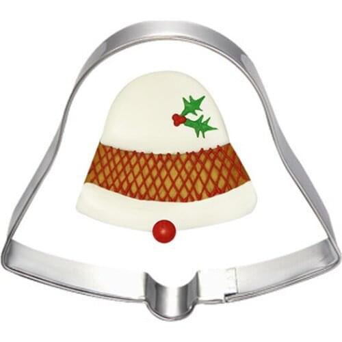 Christmas stainless steel bell steel cute cutting biscuit mould cake moulds fruit sugar mold baking tools