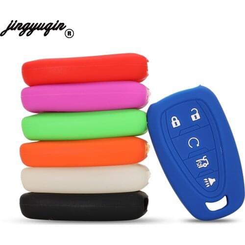 Silicone 10PCS For Chevrolet Cruze Sonic Camaro Equniox Traverse Malibu 2016-2020 Silicone Remote Car Key Case Cover 5 Buttons