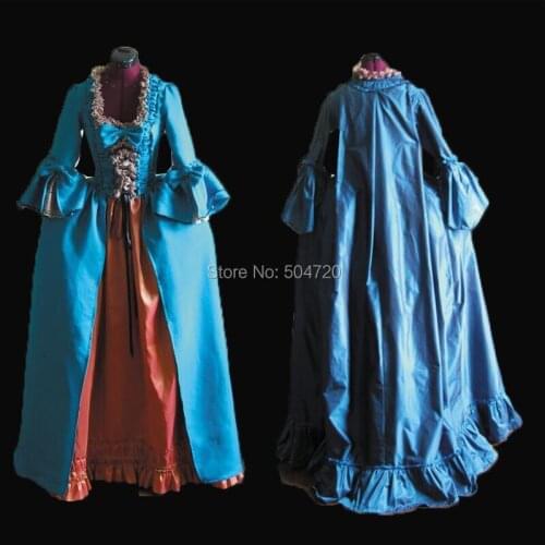 Tailored!NEW Royal 18 Century French Duchess Retro medieval Renaissance Reenactment Theatre Civil war Victorian dress HL-341