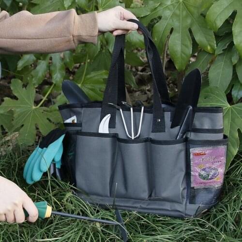Outdoor Gardening Tool Bag Portable Durable Garden Trim Tool Storage Bag Internal Waterproof Oxford Cloth Tool Bag Edging