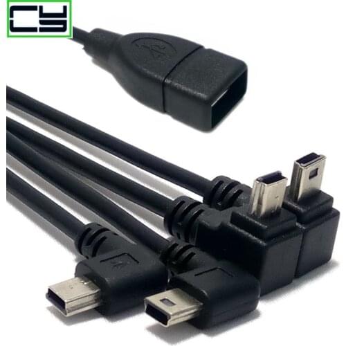 Test before send USB A Female to Mini USB B Male Cable Adapter 5P OTG V3 Port Data Cable For Car Audio Tablet For MP3 MP4
