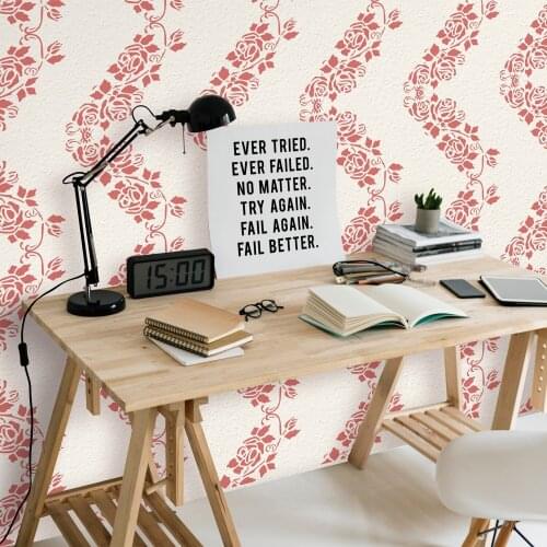 Rose ivy Stencil Design, Painting Template 30x30 Cm, Walls, Tiles, furniture For Easy and Practical Pattern Application