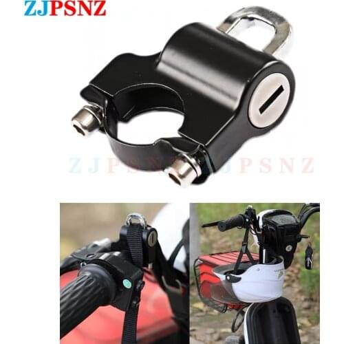 Motorcycle Helmet Lock 22-28mm Adjustable Handlebars Helmet Security Lock Padlock 2 Keys Wire Rope Thicken Waterproof Universal