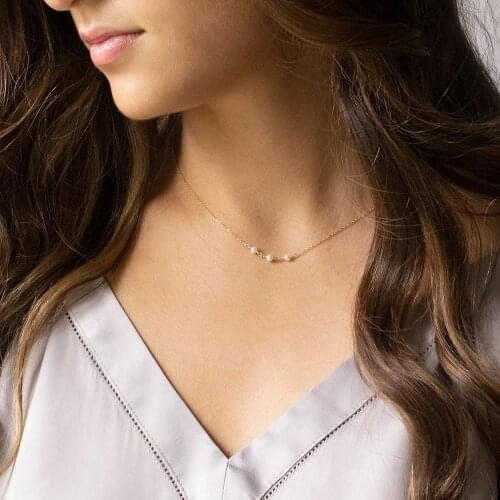 Pearl Necklace Handmade Choker Gold Filled/925 Silver Pendants Boho Collier Femme Kolye Collares Jewelry Women Necklace