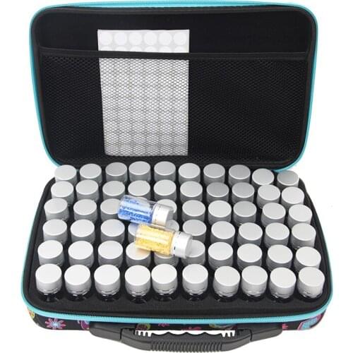 60pcs Golden/Sliver Bottles 5d Diamond Painting Accessories Tools Beads Stones Storage Box Carry Case Container Bag