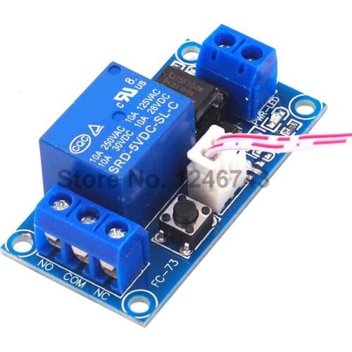 1pcs 5V 12V 24V single button bistable switch Bi-stable relay module Car modification switch One-button start-stop self-locking
