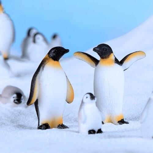 1 Pcs Penguin Statue Miniature Decoration Accessories Figurines Cute Accessories Desktop Garden Decoration Wall Sticker