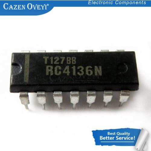 4pcs/lot RC4136DB RC4136N RC4136DB2 DIP-14 In Stock