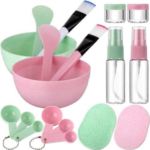 9 in 1 Face DIY Facial Mask Mixing Bowl Set Facial Mask Bowl Brush Stick Spray Bottle Measure Cup Wet Puff Beauty Skin Care Tool