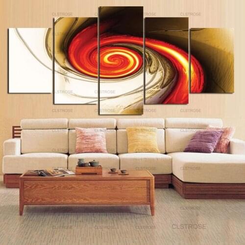 Abstract Painting Spiral Red Gradient Color Multicolor Poster Art Hd Print Decoration Home Wall Living Room Bedroom Frameless