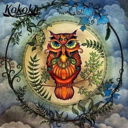 Diamond Embroidery full display Picture of Rhinestone owl Diamond Mosaic Full Square 5d diy diamond painting new arrivals