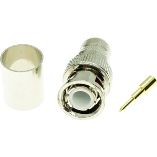 BNC Male Crimp Type RF Connectors for LMR400 RG8 RG213 RG214 7D-FB cable Coax Wire