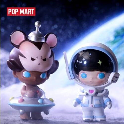 Dimoo Space Travel POP MART Blind Box Doll Binary Action Figure Birthday Gift Kid Toy animal story toys figures free shipping