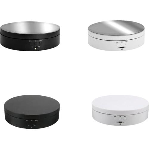 Photography 360 Degree Round Auto Rotating Remote Automatically Turntable Jewelry Display Stand Base for Photo Studio Shooting