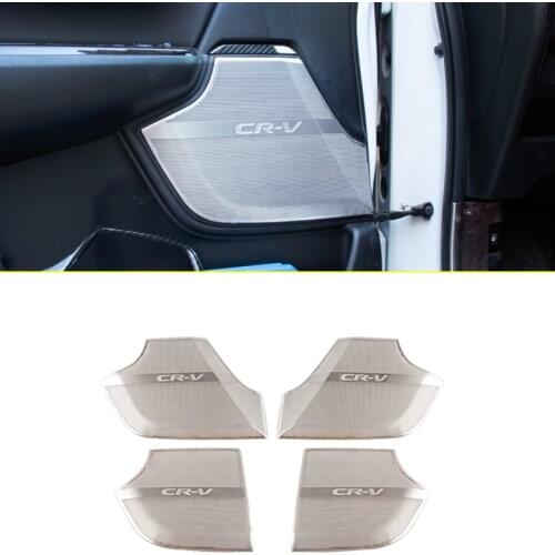Lsrtw2017 car door sound audio speaker trims for honda crv 2017 2018 2019 2020 2021 cr-v 5 interior accessories decoration