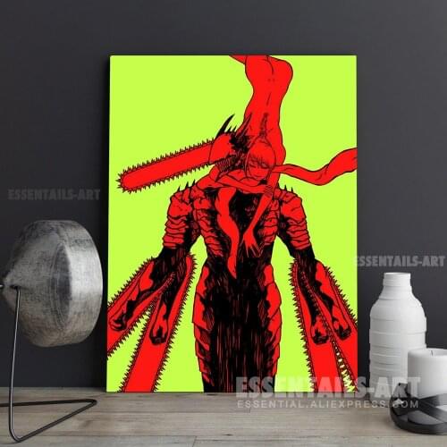 Makima Denji Chainsaw man Canvas Wall Art Painting Poster Bedroom study studio print Living kid Room Home Decoration Prints