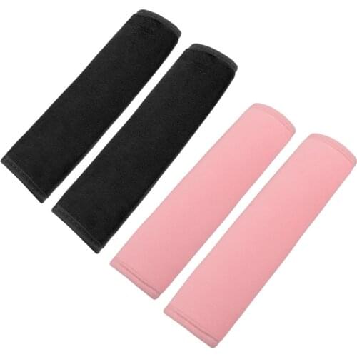 2Pcs Cute Universal Car Safety Seat Belt Cover Winter Soft Plush Shoulder Pad Car Styling Seatbelts Pad Set Car Accessories
