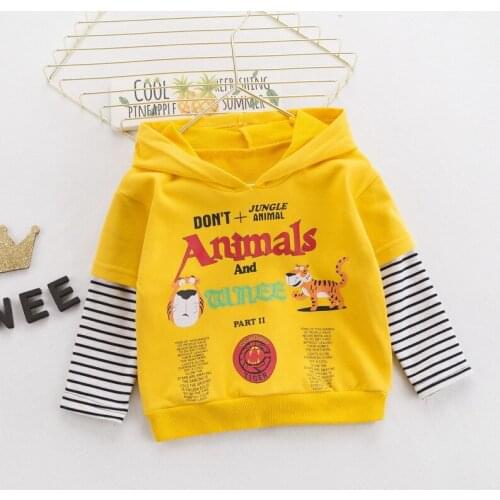 TPAQ-01 Fashion Spring Hooded Children Clothing Boys Girls Coat Outwear Kids Hoodies Unisex Sweatshirts With Hat