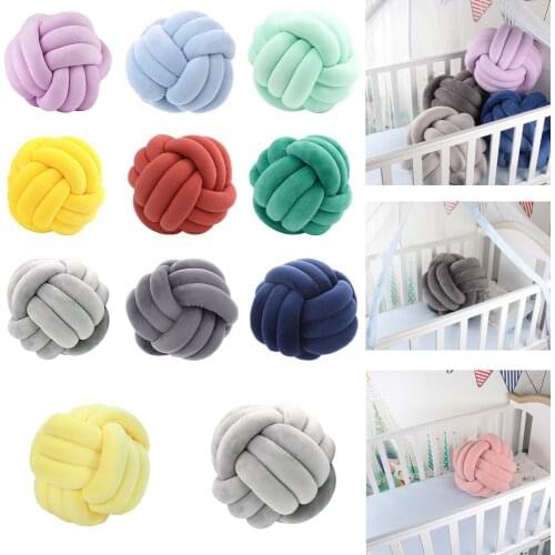 Soft Knot Ball Cushions Bed Stuffed Pillow Home Decor Cushion Ball Plush Throw Well-sealed Well-padded