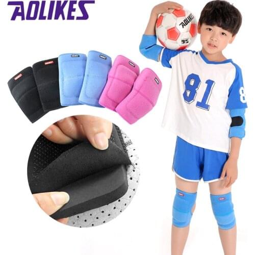1 Pair Sports Dance Ski Football Kids Knee Support Thicken Sponge Knees Pads Gym Fitness Joint Protector Knee Sleeve Boy Girl