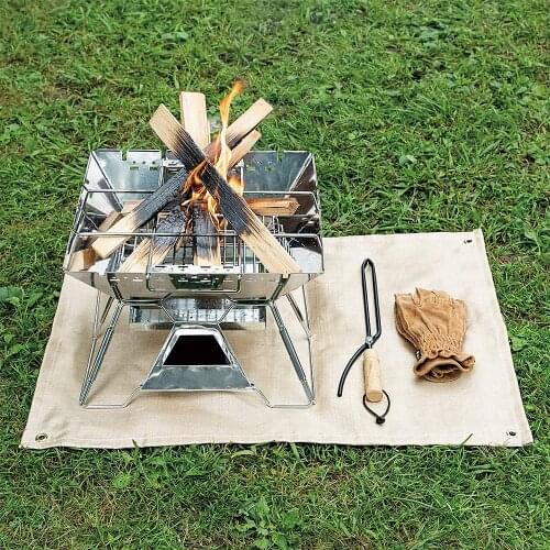 Outdoor Camping Fireproof Ember Mat Fire Pit Mat Grill Stove Mat Blanket Protector for Deck Patio Lawn