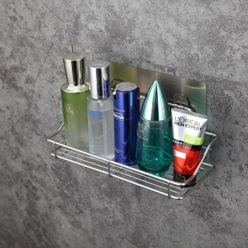 Toilet Wall Hanging Rack Stainless Steel Bathroom Storage Shelf Multi-function Punch-Free Kitchen Bathroom Home Accessories