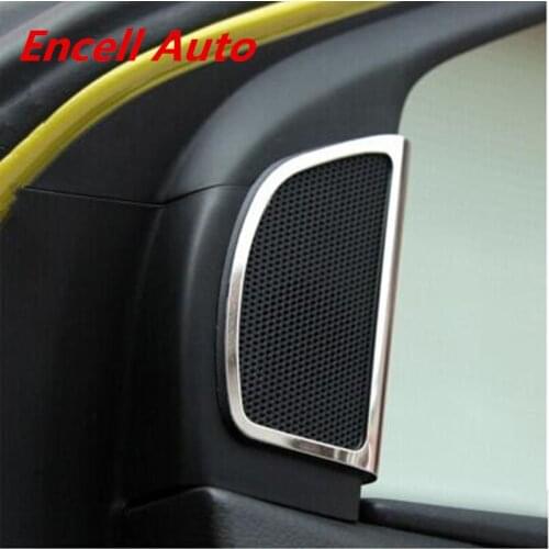 New Arrive Car Styling Stainless Steel Speaker Vent Sequin Sticker Case For Ford Focus 3 2012 2013 2014 Accessories