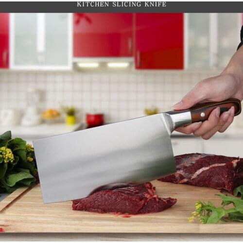 New Professional 7 inch Chinese Cleaver Germany Steel Chefs Knife Carbon kitchen Cooking knife Facas Cozinha Pakkawood Handle