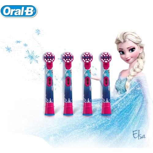 Oral B Children Electric Toothbrush Heads Frozen Tooth Brush Heads Round Brush Heads 4 hedas for 3+ children