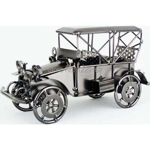 Creative gift Antique classic cars model handmade retro metal craft for home/pub decoration old fashion