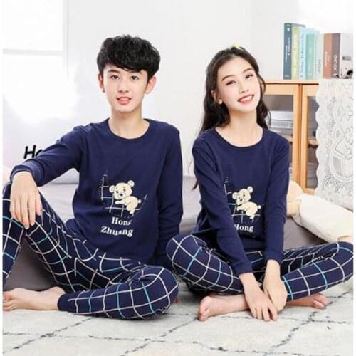 Cute Animal Teen Pijamas Winter Childrens Pajama Sets Long Sleeves Pyjamas Kids Boys Sleepwear Clothes For Girls 12 14 16 Years