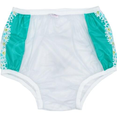 DDLG Adult diapers pvc reusable baby pants diapers onesize plastic bikini pants ABDL adult baby free new underwear blue diapers