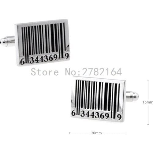 Rectangular barcode modelling of the lacquer that bake cufflinks mens shirts cufflinks cuff nail wholesale and retail free ship