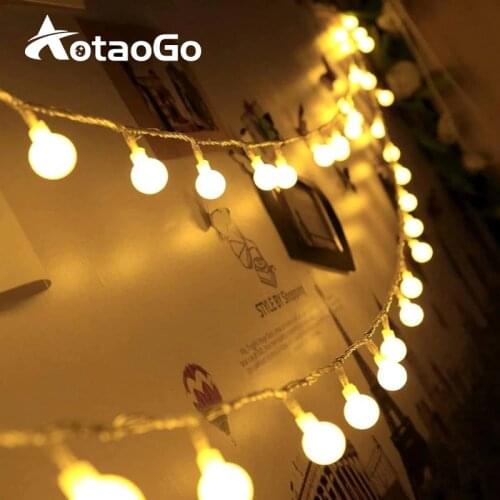 3M/10M Garden Fairy Garland LED Ball String Lights Waterproof For Wedding Home Indoor Christmas Tree Decoration Battery Powered