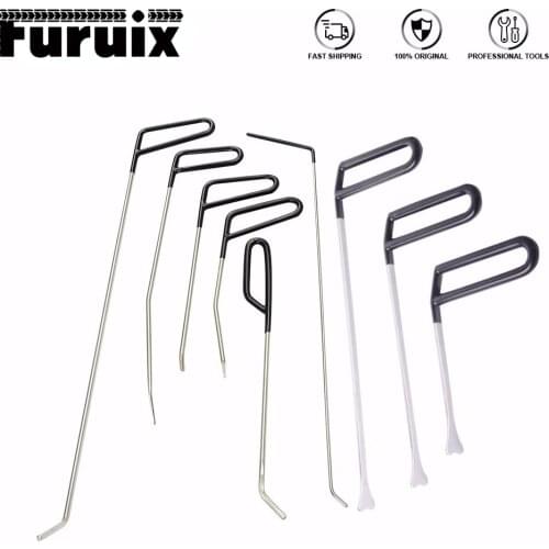 Rods Kits Paintless Dent Repair Removal Puller Tools Push Rods Spring Steel Tail Set Hand Tools Set