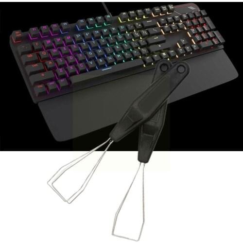 Keyboard Key Keycap Puller Remover With Unloading Steel Mechanical In Dust Keyboard Keycap Cleaner starter Aid Stock O6V1