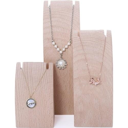 Necklace Display Rack Storage Rack Pendant Display Organizer Wood Jewelry Display Jewelry Storage Counter Display Stand
