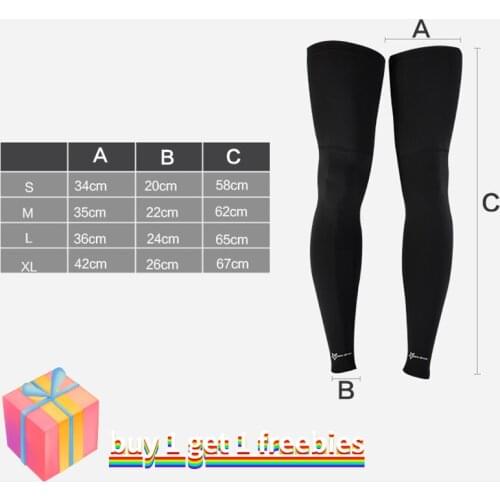 ROCKBROS +FREEBIES Cycling Leggings Leg Sleeves Bike UV Sunscreen Bicycle Fitness Breathable Sports Safety Knee Protector