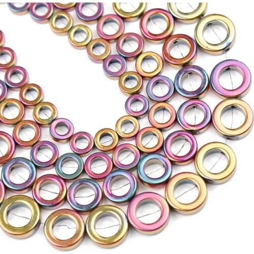 YHBZRET Rose Red Hematite Natural Stone Round Circle Spacer Loose Beads for Jewelry Making 8/10/12/14mm Diy Bracelet accessories