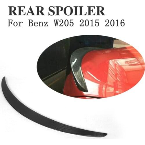 Carbon Fiber Rear Trunk Boot Spoiler Wing Lip For Mercedes Benz C Class W205 Sedan 4 Door 2015