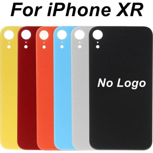 For iPhone XR Battery Cover Back Glass Panel Rear Housing Door Case With Camera Lens For iPhone XR Back Glass Replacement Parts