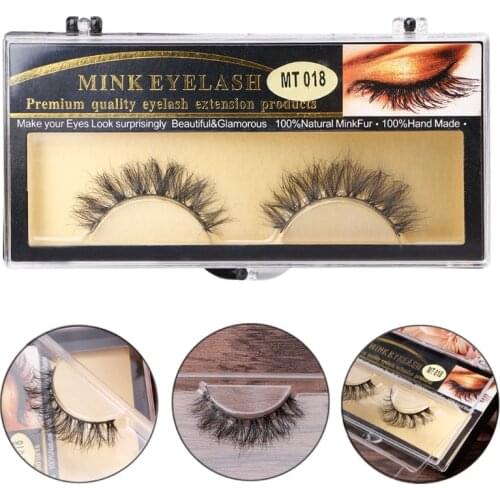 1 Pair Handmade Horse Hair Natural Long False Eyelashes Eye Lashes Makeup Tool