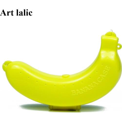 1pcs Trip Outdoor Lunch Fruit Box Storage Holder Cheap Banana Trip Outdoor Carrier Box Cute Banana Fruit Protector Case Containe