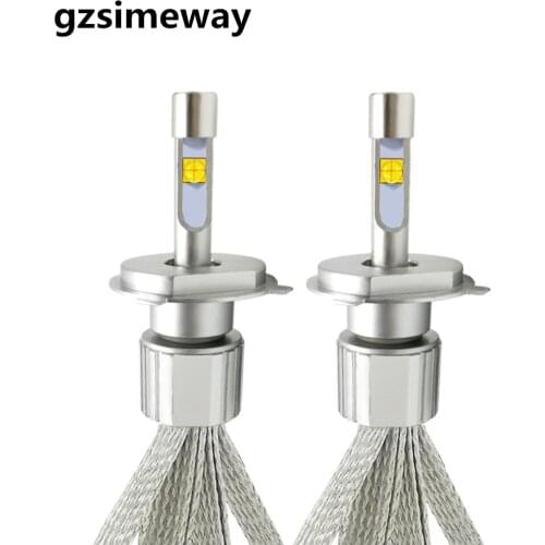 2PCS Car light H4 LED H7 H1 H11 9005 D1S D2S bulbs 4300K yellow 104W 12000LM with XHP50 LED Headlight 6000K H3 HB4 Fog Lights
