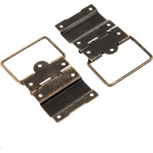2Pcs Hinge Antique Cabinet Hinges Furniture Accessories Door Hinges Drawer Jewellery Box Hinges For Furniture Hardware 41x52mm