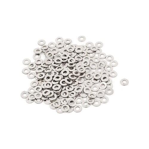 200pcs 2mmx4mmx0.7mm Spring Screw Flat Metal Washer Spacer Fastener