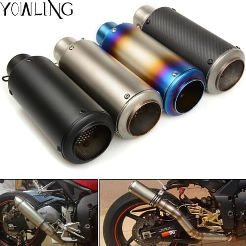 51-61mm Motorcycle Exhaust Pipe Muffler Exhaust Mufflers Carbon Fiber For BMW f800gs 1200gs f800 gs for yamaha mt09 mt07 MT-10