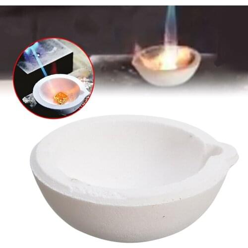 150g Melting Crucible Bowl Jewelry Casting Quartz Silica Melt Dishes Pot for Gold Silver High Temperature Jewelry Tools