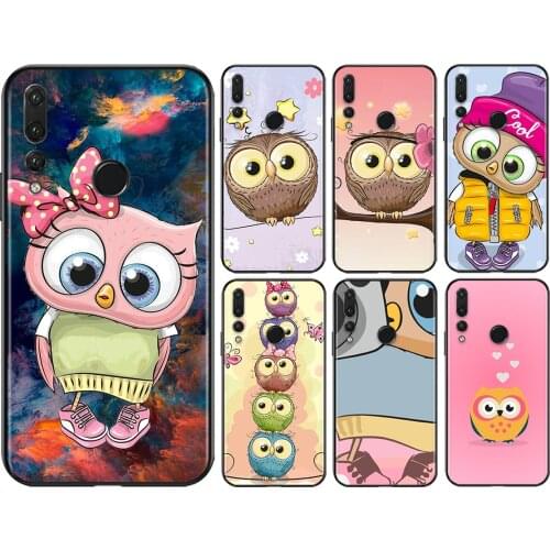 Cute Owl Hearts Lover For Huawei Honor 50 SE V30 30 X10 10X 30S 30i View 20 20S RU V20 20E 20i Pro Plus Lite Phone Case